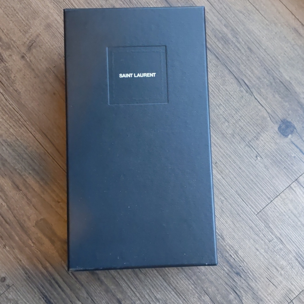 Empty Saint Laurent shoe box